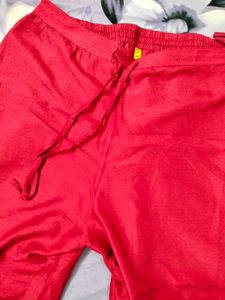 Red Kurta Pant Set