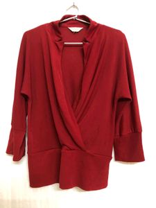 Voguer Red Long Sleeve Top