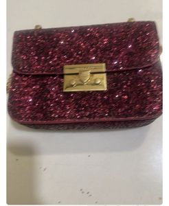 Sparkly Burgandy Crossbody Bag