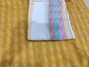 Yellow Ethnic Dress Material