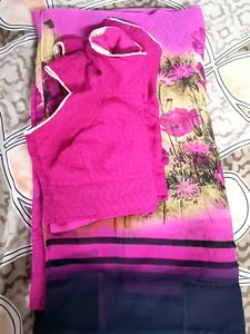 Light Weight Pretty Pink Saree