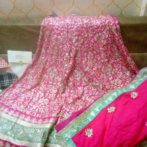 Pink Embroidered Lehenga Choli
