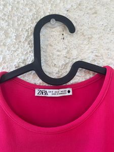 ZARA Fitted pink Top