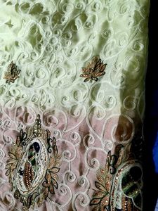Beautiful Green Chikankari Saree