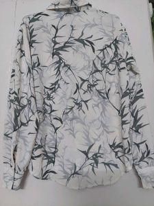 White And Charcoal Shirt