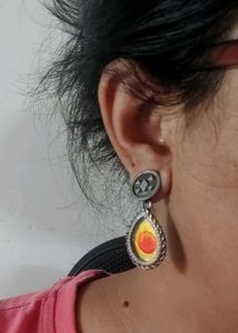 92.5 Silver Glass Earrings