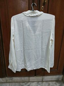 Ruffled White Top