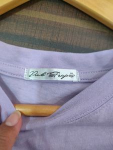 Lilac Oversized Cropped T-shirt