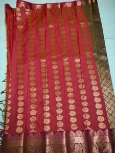 🧡💖Dual Shade Semi Silk Saree