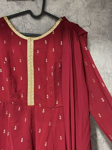 Indya Maroon Anarkali 🪷