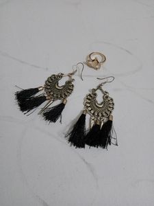 Earnings And Finger Ring Combo