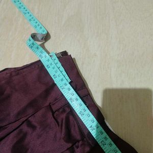 🍷 Elegant Maroon Pleated Skirt
