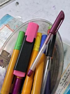 Cut Markers And Shining Pens.