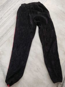 Black Velvet Track Pants
