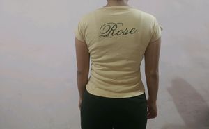 New Rose Pattern Tshirt For Everyday Wear