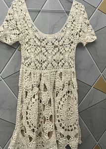 Vintage Crochet Mini Dress