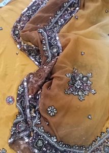 Embroidered Kurta set with heavy dupatta