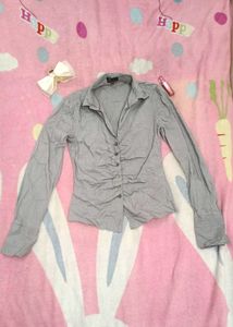 Striped Button-Down Blouse