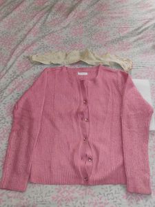Pink Knit Cardigan