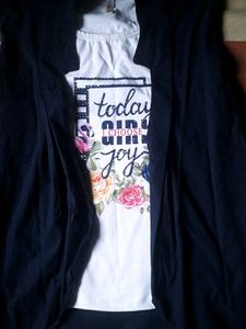 Floral Graphic Tee with Black Shrug