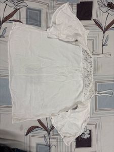 White Lace Trim Top