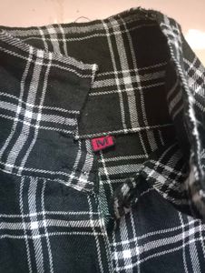 Black and White checks print shirt
