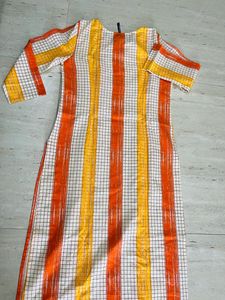 Here &amp; Now : Best Quality Kurta , With Orange Yell
