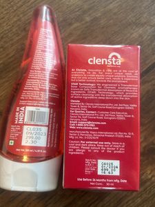 Clensta Face Serum and Aloe Vera Gel