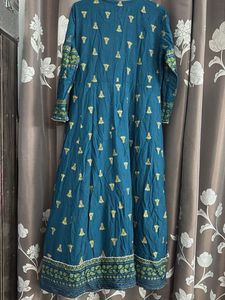 Embroidered Teal Anarkali Suit