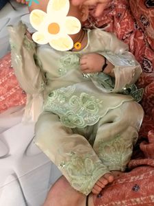 Baby Girl's Embellished Pakistani Outfit