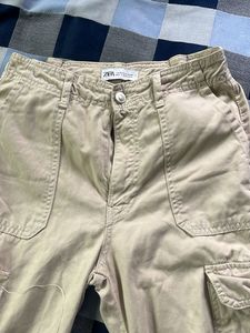 Beige Cargo Pants