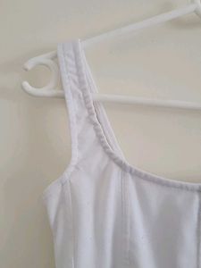 White Corset Tank Top