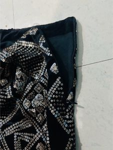 Zara Golden Velvet Embellished Skorts