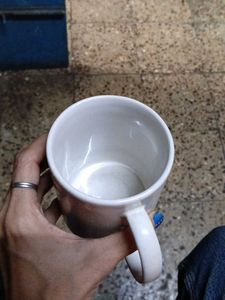 Glass Coffe Mug White Colour