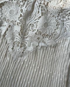 White Floral Lace Top