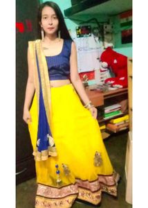 Bright Yellow Lehenga Choli Set