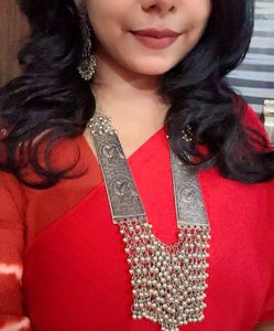 Statement Silver Necklace & Earrings