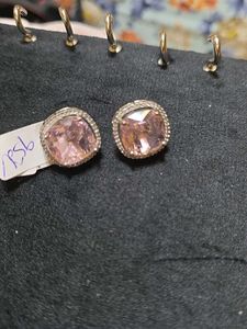 Pink Zircona Studs