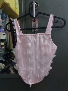 Urbanic Pink Butterfly Corset Top
