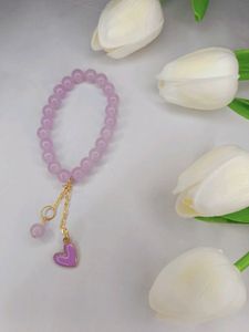 Purple And Lavender 🪻 Heart Bracelet