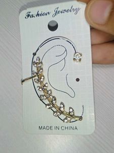 Crystal Ear Cuff Set - Sparkly Chin Earring
