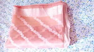 Elegant Peach Organza Silk Saree