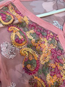 pink chikankari kurta