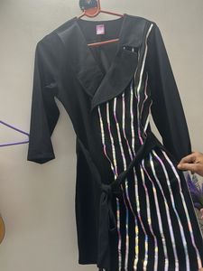 Striped Black Dress