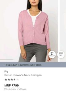 Fig Pink V-Neck Button-Down Cardigan💖🎉