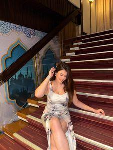 Floral Print Thigh-Slit Maxi Dress
