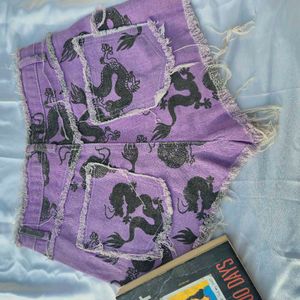 Drogon Denim Shorts /Goth /Genz