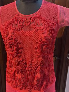 Red Drape Gown Size M