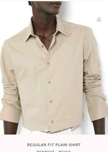 RARE RABBIT satin Beige Shirt