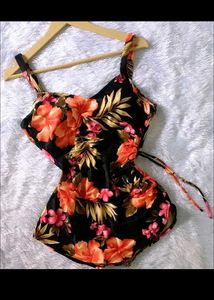 Floral premium padded Bodysuit/Swimsuit